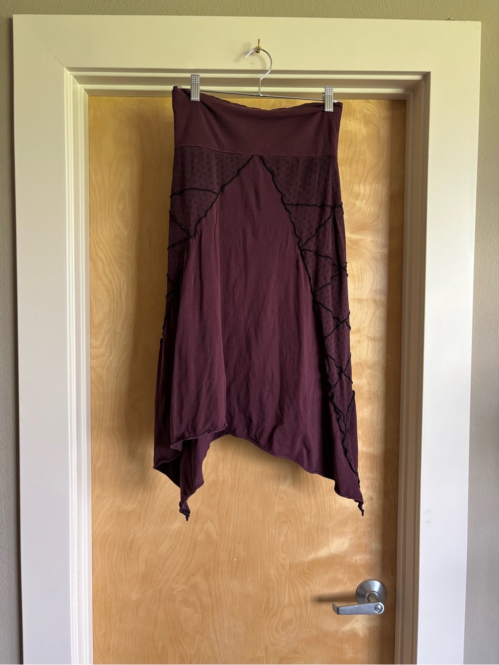 Sky Plum Asymmetric Handkerchief Hem Skirt Sz 8 Boho Festival